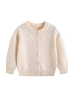 Cardigan tricoté 100 % coton personnalisé pour bébé et tout-petit, style hiver, européen-américain, non toxique, décontracté et polyvalent, idéal pour la maison