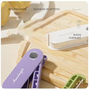 Pelador de Cocina Plegable Manual, Pelador de Frutas Portátil de Plástico y Acero Inoxidable para Exteriores, Triturador Doméstico de Zanahorias - Product Image 6