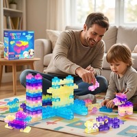 Bloques de Construcción Sensoriales Suaves, Juego de Juguetes de Construcción para Niños Pequeños, Montessori, Apilables, 40 Piezas, Tema de Paisajes, en Caja