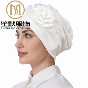 新着乱雑リネンガーゼプレートフラワーキャップベースキャップムスリムターバンキャップ在庫あり - Product Image 6