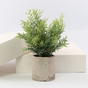 Nouvelle conception de plante d'intérieur écologique, bonsaï, verdure artificielle, toucher naturel, pot de basilic pour Noël, Nouvel An chinois - Product Image 1