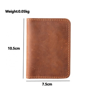 Handmade Minimalist Genuine Leather <b>Wallet</b> Crazy Horse Distressed <b>Wallets</b> <b>for</b> <b>Men</b> Gifts Card Holder - Product Image 3