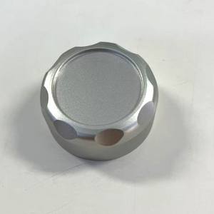 Custom CNC <b>Machining</b> Service Square Billet Aluminum Engine Oil Cap Silver CNC Custom Billet Aluminum Oil Cap - Product Image 1