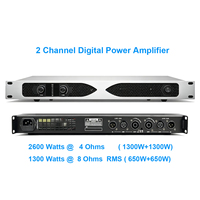 FP-2000 Amplificador de Potencia Digital de 2 Canales, 4800W RMS, 1U, Montaje en Rack, Amplificador de Audio Profesional para KTV, Sonido en Vivo y Escenarios