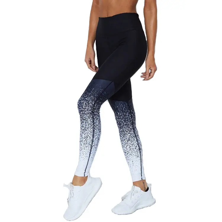 Pantalones de yoga con estampado de estrellas brillantes para mujer, mallas de gimnasio para niña, ropa deportiva para mujer