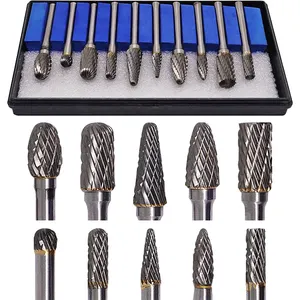 Nhôm chất lượng tốt nhất kim cương Burr Set Tungsten Carbide Rotary Burr cho công cụ quay