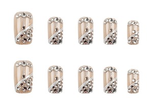 Productos de belleza Suministros para uñas Prensa en las uñas Diamantes de imitación de plata Cristal completo <span class=keywords><strong>Queen</strong></span> <span class=keywords><strong>Nails</strong></span> Usable Reutilizable 24 piezas Prensa en el dedo - Product Image 6