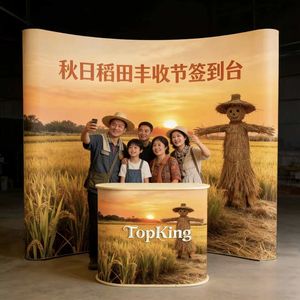 Mesa Promocional Ligera de Venta Directa de Fábrica, con Marco de Madera y Bolsas de Transporte, Mostrador Portátil Plegable para Ferias Comerciales - Product Image 1