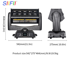 Faro da palco a rotazione infinita 5-in-1 da 1000W: Fascio, Luce di riempimento, Strobo, Retro, Laser e Effetto Chase in uno, 540 °   Rotazione, DMX512 RDM - Product Image 3