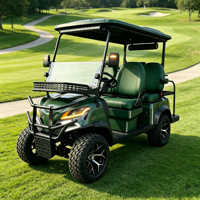 Voiturette de golf électrique robuste pour 4 passagers avec revêtement de couleur personnalisé et porte-bagages supplémentaire haute résistance