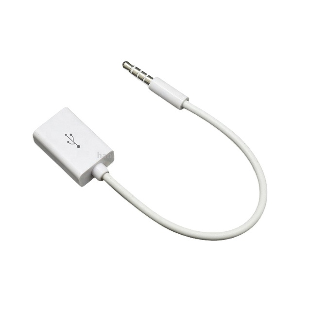 Wholesale 3.5mm Jack to USB a Female Car Aux Adapter Cable 3.5 Audio Converter Cord for Car Speaker MP3 U Disk