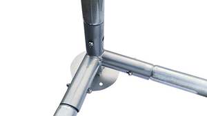 Güneş ve yağmura dayanıklı galvanizli çelikten yapılmış, naylon ağ kaplamalı, dış mekan tavuk kümesi, gümüş rengi, 3x2x2 metre. - Product Image 6