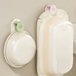 Household wash basin storage clip bathroom ABS punch-free traceless adjustable bathtub clip wall-mounted space-saving storage - Product Image 3