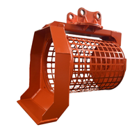 Godet tamiseur hydraulique fiable pour traitement de la terre de surface, compatible avec excavatrice hydraulique, Distributeur recherché