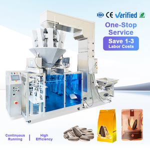 Machine d'emballage automatique haute performance pour sachets préformés à fermeture éclair, type Doypack, pour le remplissage et la scellage de dattes rouges et de noix - Product Image 1
