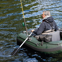 Bateau gonflable portable en PVC pour la pêche, canoë-kayak en caoutchouc pour une personne