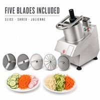 Coupe-légumes électrique multifonction VC65MS pour trancher, couper en dés, râper, effilocher et couper en morceaux les frites, le fromage et les fruits