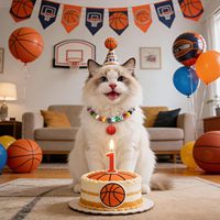 Collier pour chien et chat DIY en acrylique avec breloques en forme de ballons de sport (football, tennis) pour petits chiens et chats, accessoires de bijoux