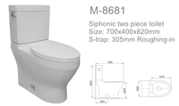 WC monobloc à chasse siphonique, à poser au sol, pour salle de bain, sanitaires