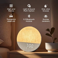 Despertador con Luz de Amanecer y Sonido Blanco, Luz Natural para Dormitorio con Ayudas Relajantes para el Sueño, Altavoz BT para Bebés