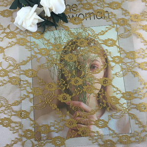 Tela de Encaje Floral Negra de Última Moda, Poliéster Suave, Encaje Económico para Vestidos de <span class=keywords><strong>Mujer</strong></span>, Lencería y Ropa de Novia - Product Image 2