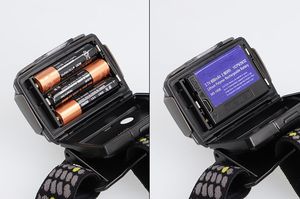 ไฟหน้า380lm เชื้อเพลิงคู่แบบสว่างพิเศษไฟหน้าแบบ2 Moonbeam พกพาได้ IP65แบตเตอรี่ LED กันน้ำ3AAA แบตเตอรี่อัลคาไลน์ - Product Image 3