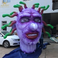 Tête de personnage de film gonflable pour Halloween, Homme gonflable moche pour exposition événementielle