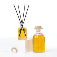 Bouteilles diffuseurs de parfum en verre de luxe en gros pour la maison, contenants vides pour huiles parfumées avec emballage haut de gamme