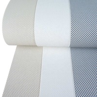 Tissu de protection solaire lisse en PVC polyester à haute résistance à la traction, respirant, résistant à la décoloration, anti-poussière, anti-UV, avec occultation intégrale à 100 %