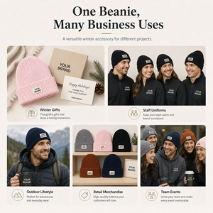 Bonnet en acrylique personnalisé <span class=keywords><strong>pas</strong></span> <span class=keywords><strong>cher</strong></span> avec logo brodé plat pour l'hiver, les voyages en extérieur et les cadeaux promotionnels – Bonnet en tricot côtelé - Product Image 5