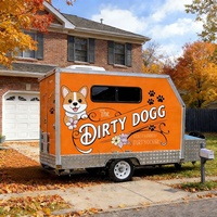 Camion de toilettage mobile pour animaux de compagnie avec des zones séparées pour le bain, le coiffage et le confort du client
