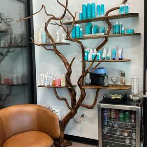Étagère murale <span class=keywords><strong>en</strong></span> bois massif à bord brut, style arbre, pour bureau à domicile, étagères invisibles <span class=keywords><strong>en</strong></span> bois d'arbre - Product Image 5