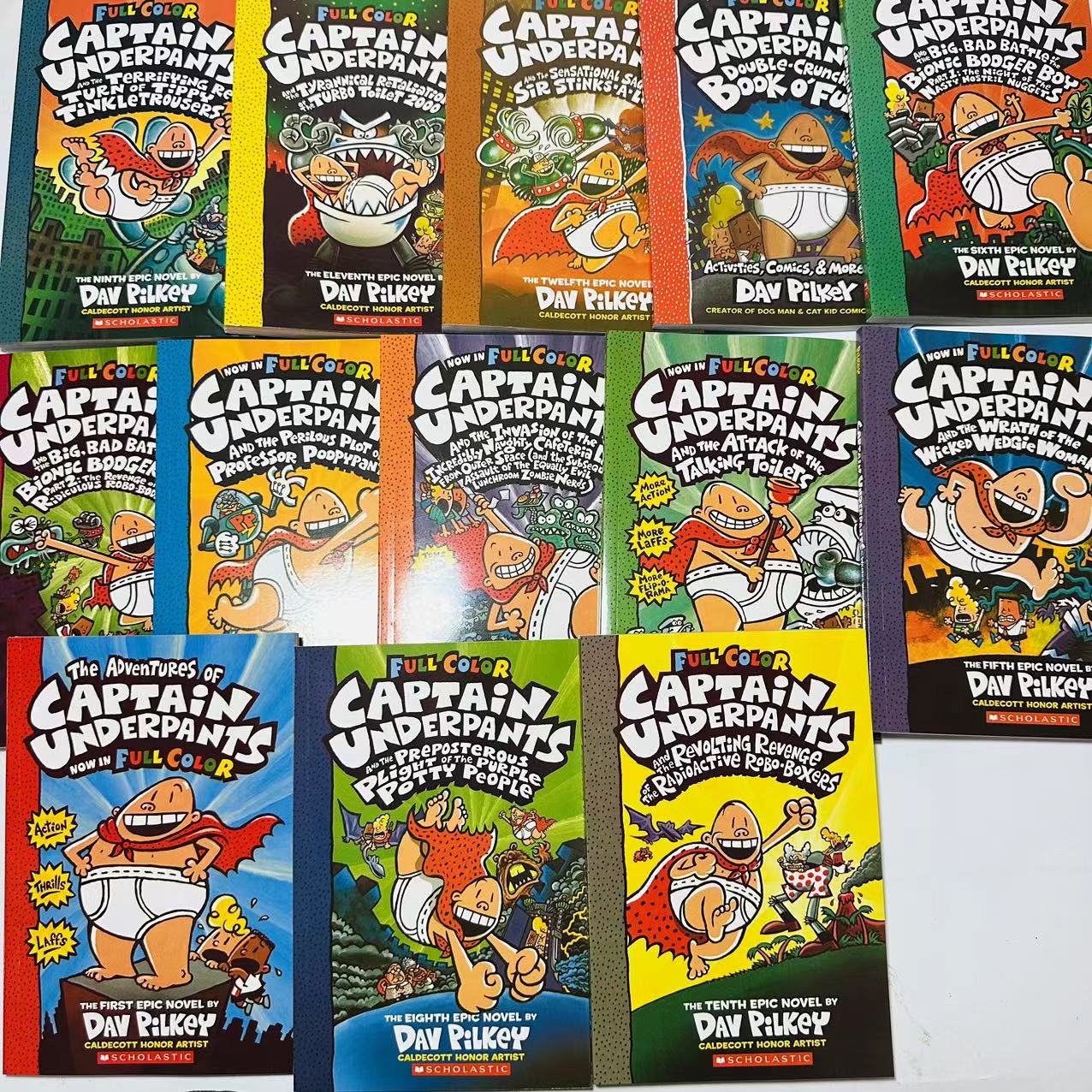 新品 Captain Underpants 14冊セット英語絵本 Newest Release Included! The Captain Underpants Full Color