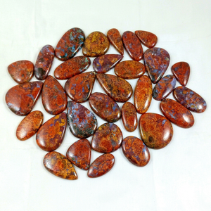 พลอยอาเกตฮังการีสีแดงธรรมชาติทรงคาโบชองหลากหลายรูปทรงขัดเงาขายส่งจำนวนมากพลอยหลวมสำหรับทำเครื่องประดับแบบพันลวด - Product Image 1
