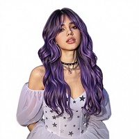 Perruque synthétique longue ondulée brun clair en fibre haute température, bonnet intégral, pour femme, cosplay, résistante à la chaleur, naturelle et volumineuse