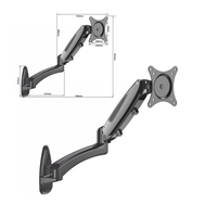 PC support ordinateur moniteur bras ordinateur Flexible unique entièrement réglable bureau montage ressort assisté moniteur support bras
