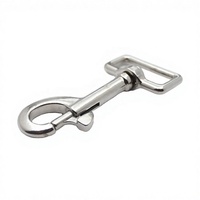 Acier inoxydable 316 marin # Mousqueton pivotant carré à œillet 0, pour sangle de 5/8 pouce (60 mm), accessoires de quincaillerie pour animaux de compagnie, yachts et bateaux