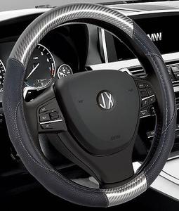 Luxuriöser 3-Speichen Anti-Rutsch Hitzebeständiger Gummi-Lenkradbezug Kompatibel mit den Meisten Auto- und LKW-Modellen - Product Image 4