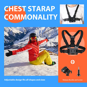 Juego de accesorios de Cámara de Acción Hongdak para Gopro Hero 13 12 11 10 para <span class=keywords><strong>Xiaomi</strong></span> Yi <span class=keywords><strong>Insta360</strong></span> X4 X3, Kit de funda, montaje de correa, palo de Selfie - Product Image 3