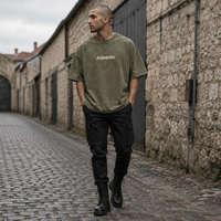 Individuell Bedruckte Unisex T-Shirts Großhandel 220gsm Boxy Schwergewicht T-Shirt Übergroße Streetwear Acid Washed T-Shirts Einfarbige T-Shirts