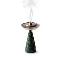 Brûleur d'encens semi-mécanique semi-artisanal vert naturel du Guangdong, style chinois, pour aromathérapie zen et articles religieux de taille moyenne