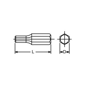 KOKEN - 100H-32-8 Embout hexagonal 5/16 ''-INSERTS EAN 4991644207060 POUR EMBOUTS DE VISSAGE - Product Image 2