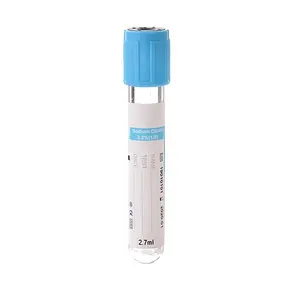 Tubo Cotaus PT Tubo de recolección de muestras de sangre al vacío de vidrio médico estéril superior azul para detección