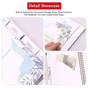 Cuadernos Catálogo, Impresión Personalizada, Organizador Espiral con Lámina Dorada Rosa, Tapa Dura, Diario de Papel para Bodas, Agenda, Planificador - Product Image 2