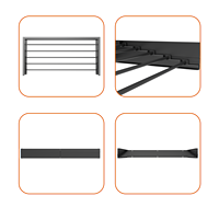 Séchoir à linge mural pliable en métal à 5 niveaux, robuste et détachable, pour balcon