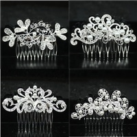 Mariée de mariage ornements scintillant fait main Cristal Or Fleur ensembles d'accessoires de cheveux