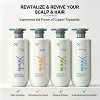 Ensemble de shampooing anti-chute de cheveux personnalisé OEM avec peptides |   Traitement de croissance capillaire au tripeptide-1 de cuivre en marque blanche, vente en gros, faible MOQ