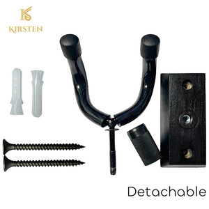 Support mural personnalisable KIRSTEN en noyer noir américain pour guitare, basse et <span class=keywords><strong>violon</strong></span>, avec fixation sécurisée détachable - Product Image 5