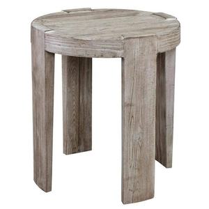 โต๊ะข้างโซฟาไม้ทรงกลมดีไซน์เรียบง่ายสำหรับห้องนั่งเล่น - Product Image 1