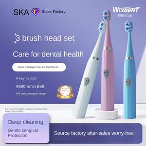 แปรงสีฟันไฟฟ้าไนลอนแบบใช้แล้วทิ้งสำหรับผู้ใหญ่ ขนแปรงนุ่ม ชาร์จได้ ชุดสำหรับครอบครัว ใช้ในบ้าน ขายส่ง - Product Image 3